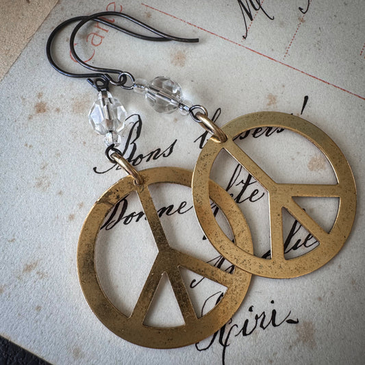 Golden Peace Earrings