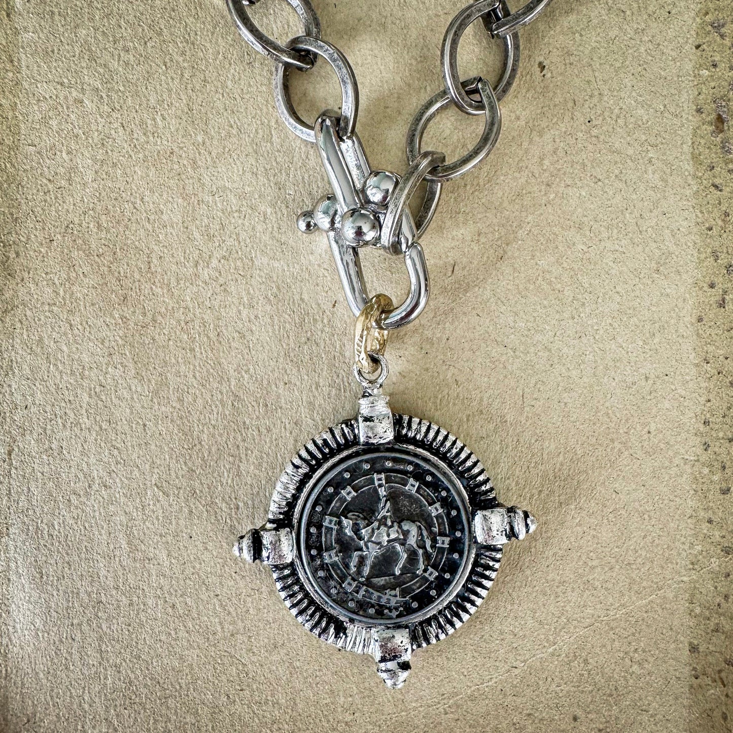 Equestrian Medallion Necklace