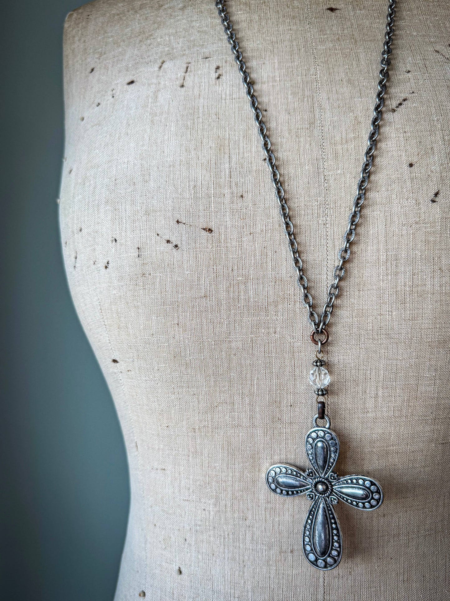 Dotted Cross Necklace