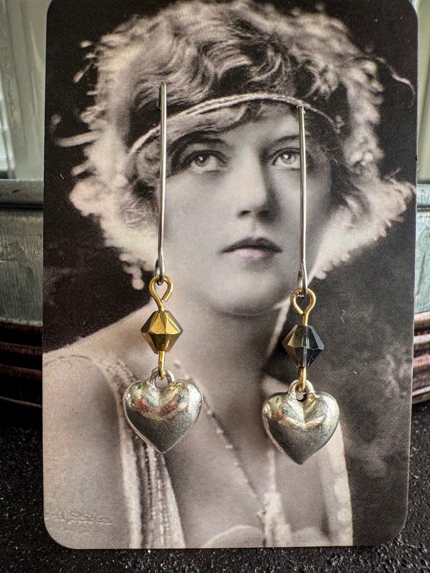 Shimmering Heart Earrings