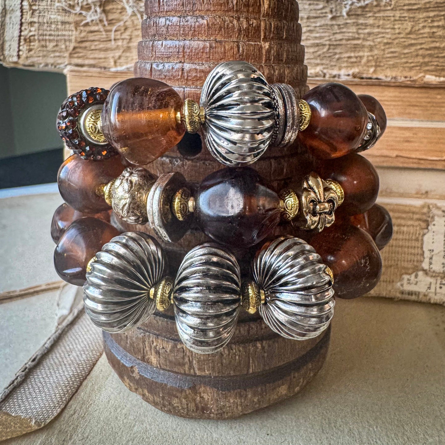 Caramel & Steel Bracelet