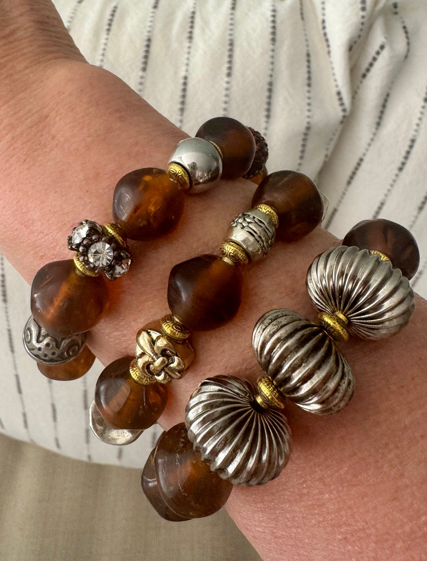 Caramel & Steel Bracelet