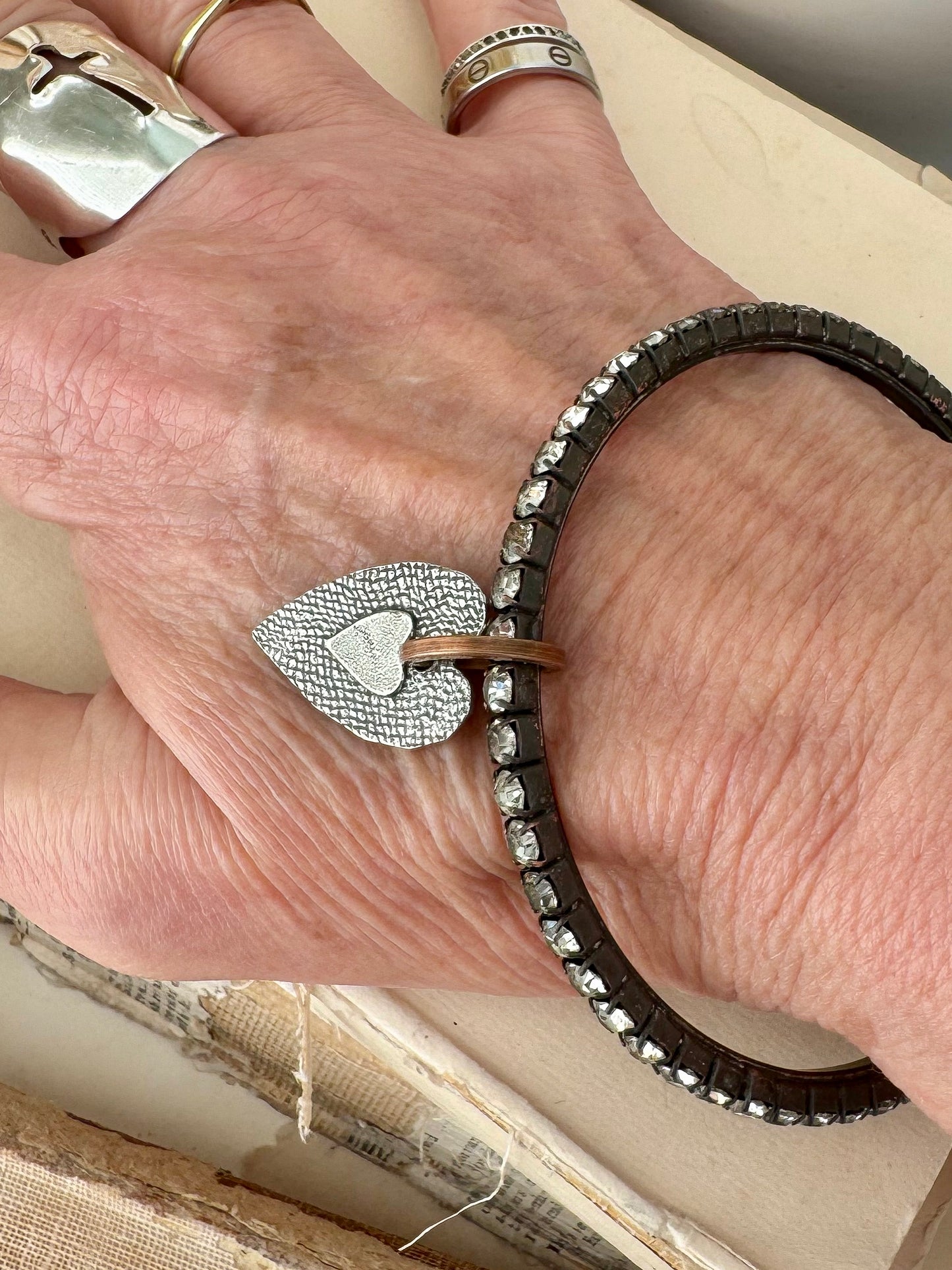 Rhinestone Bangle Bracelet