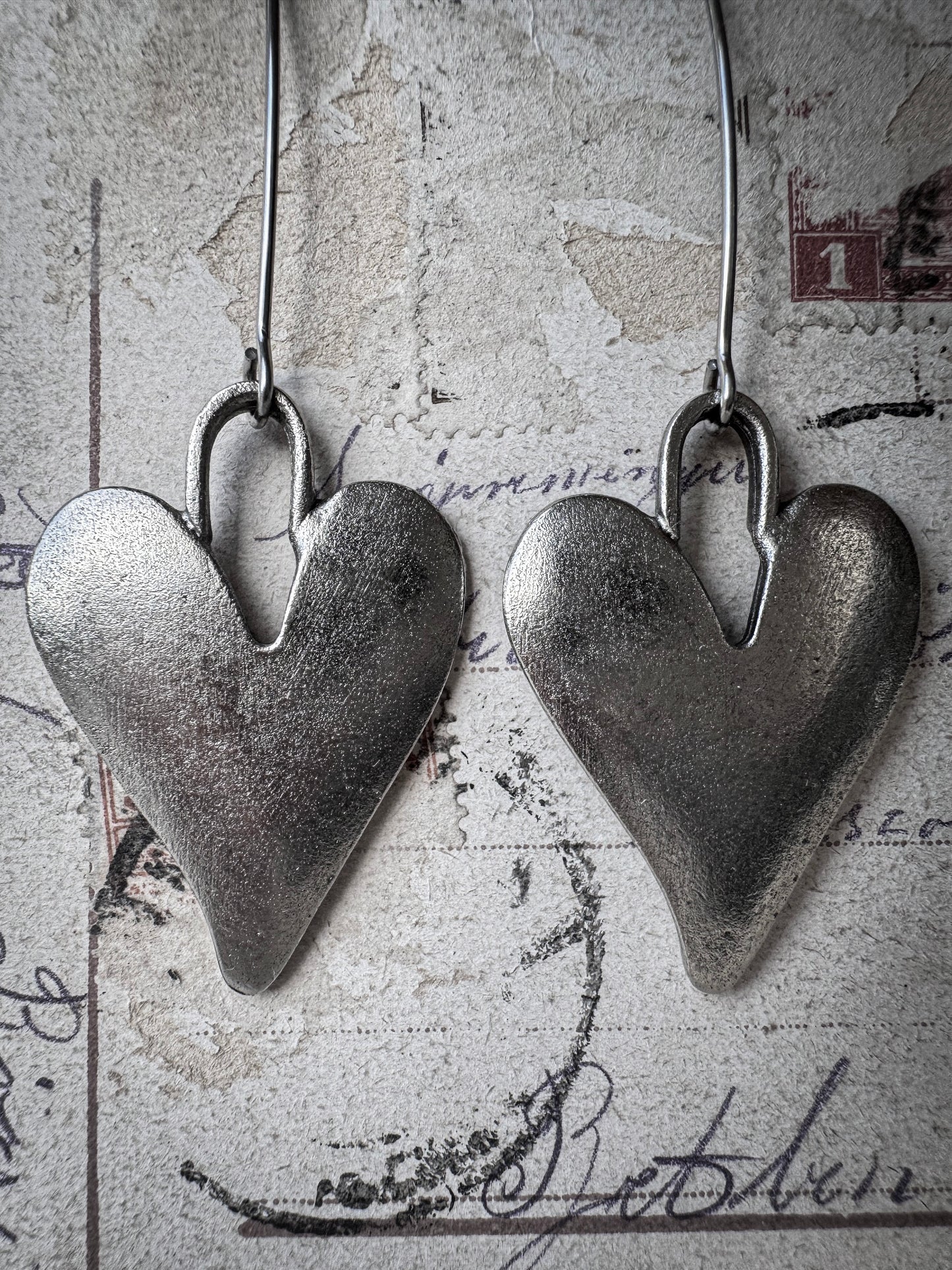 Silver Heart Earrings