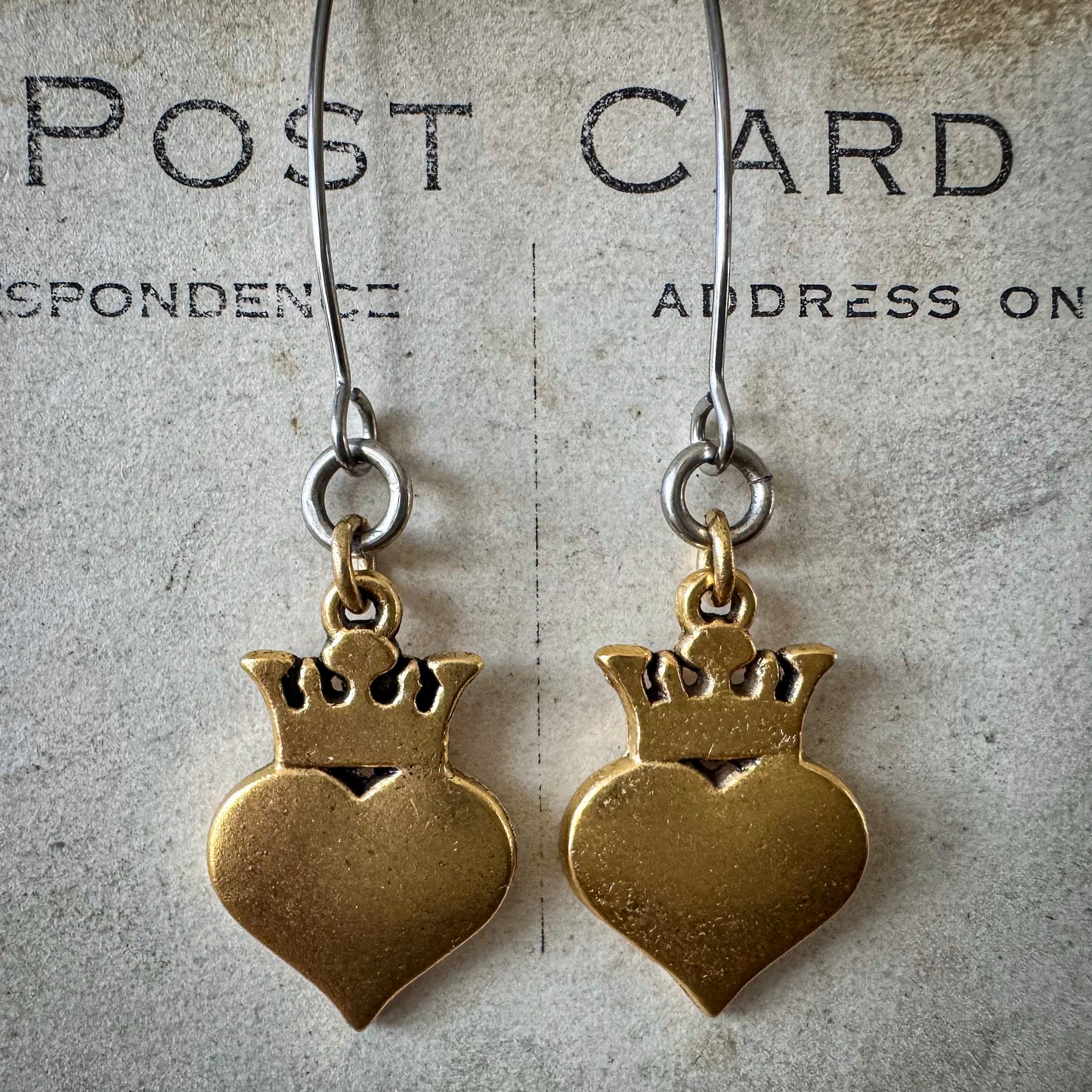Crowned Heart Earrings