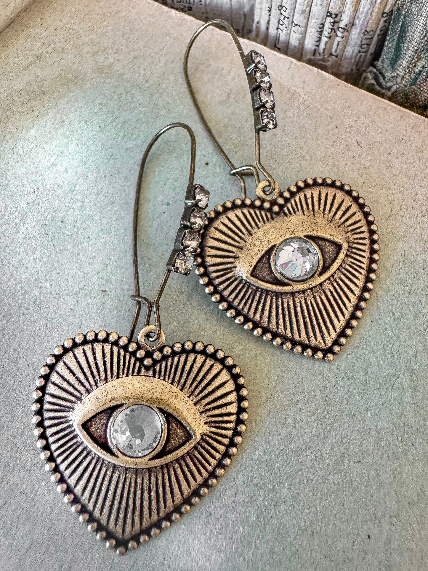 The All-Seeing Mystic Hearts Earrings
