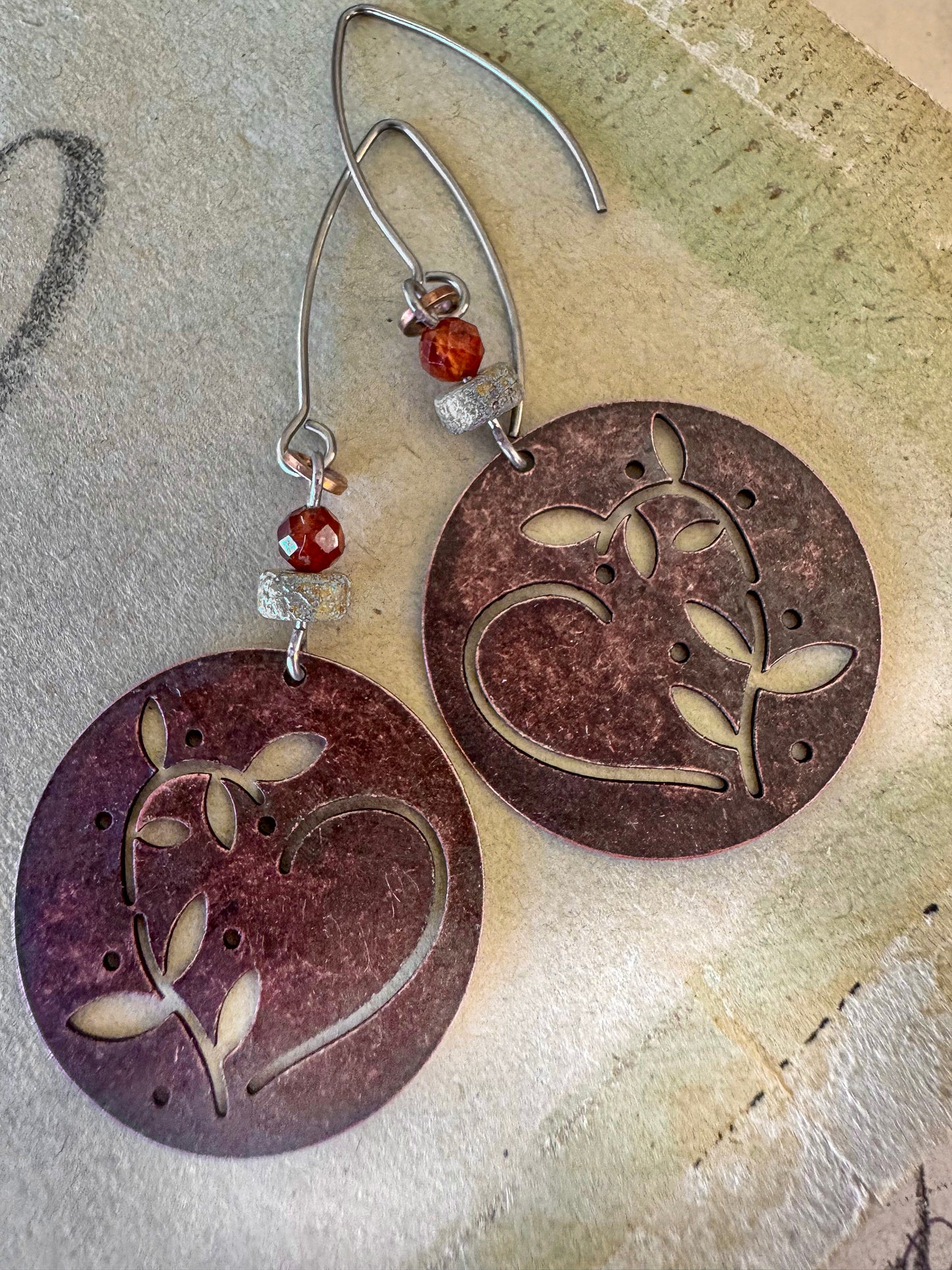 Wild Heart Copper Earrings