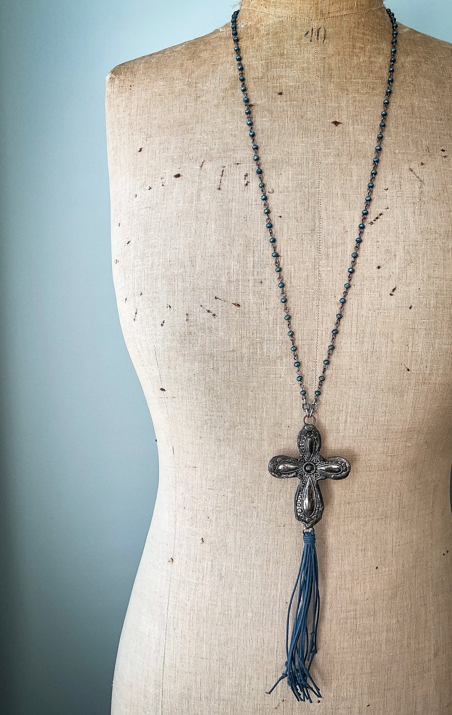 Weathered Cross Necklace