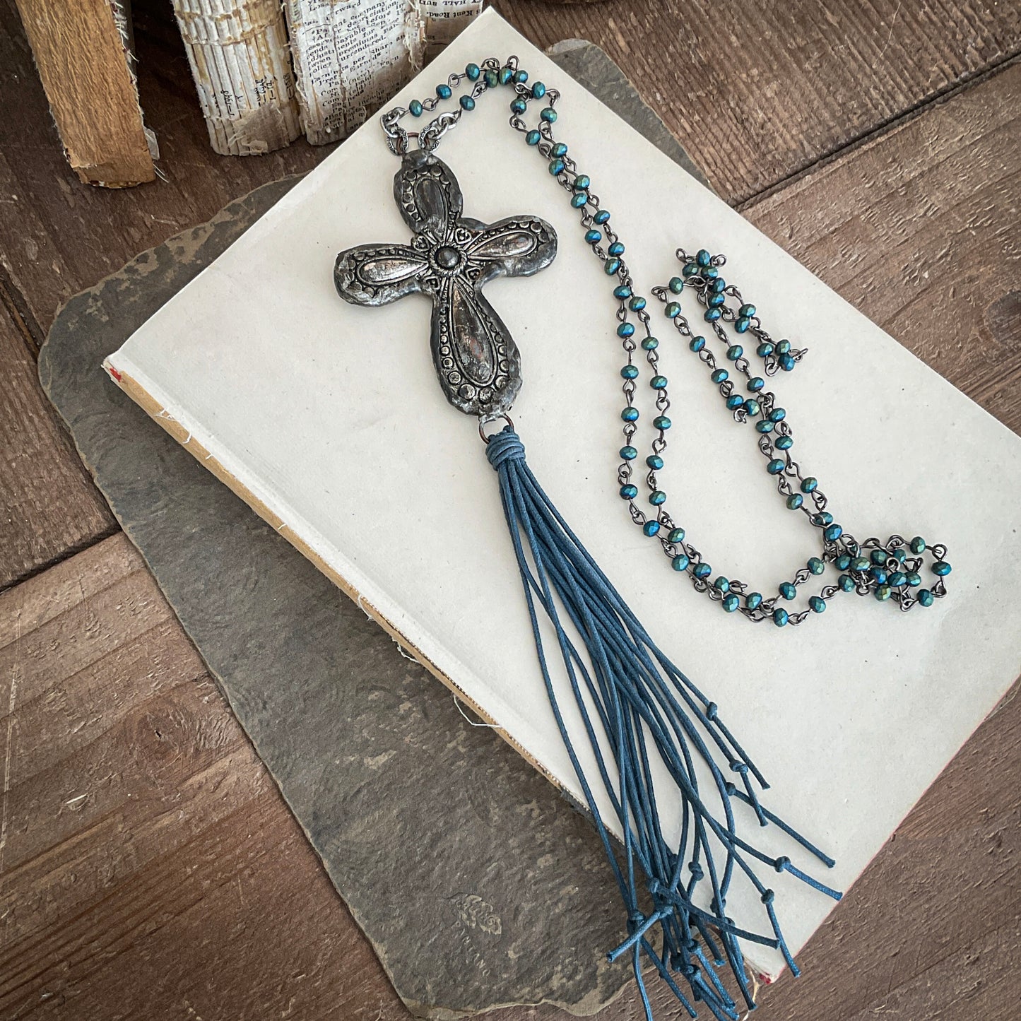Weathered Cross Necklace