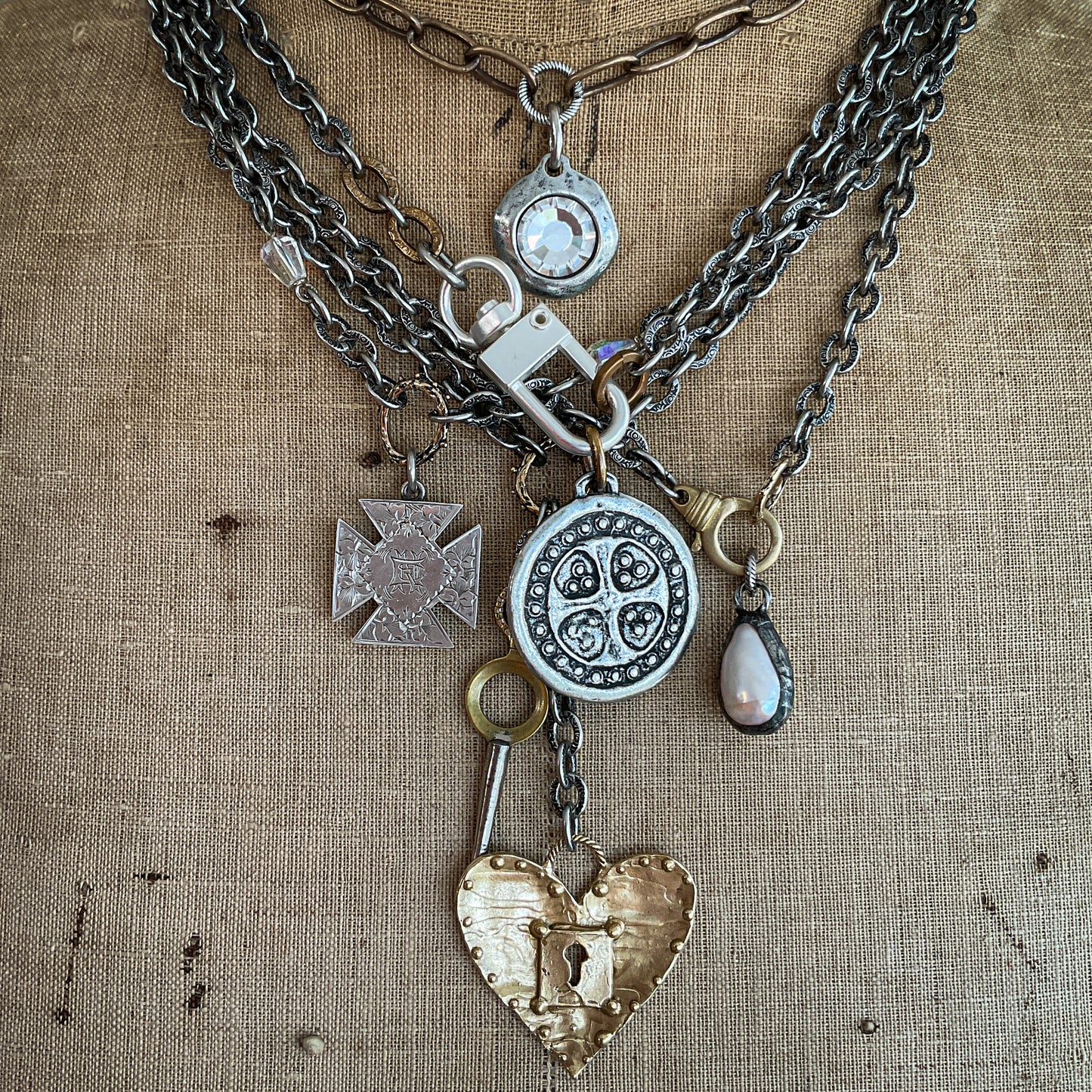Monogram Cross Necklace