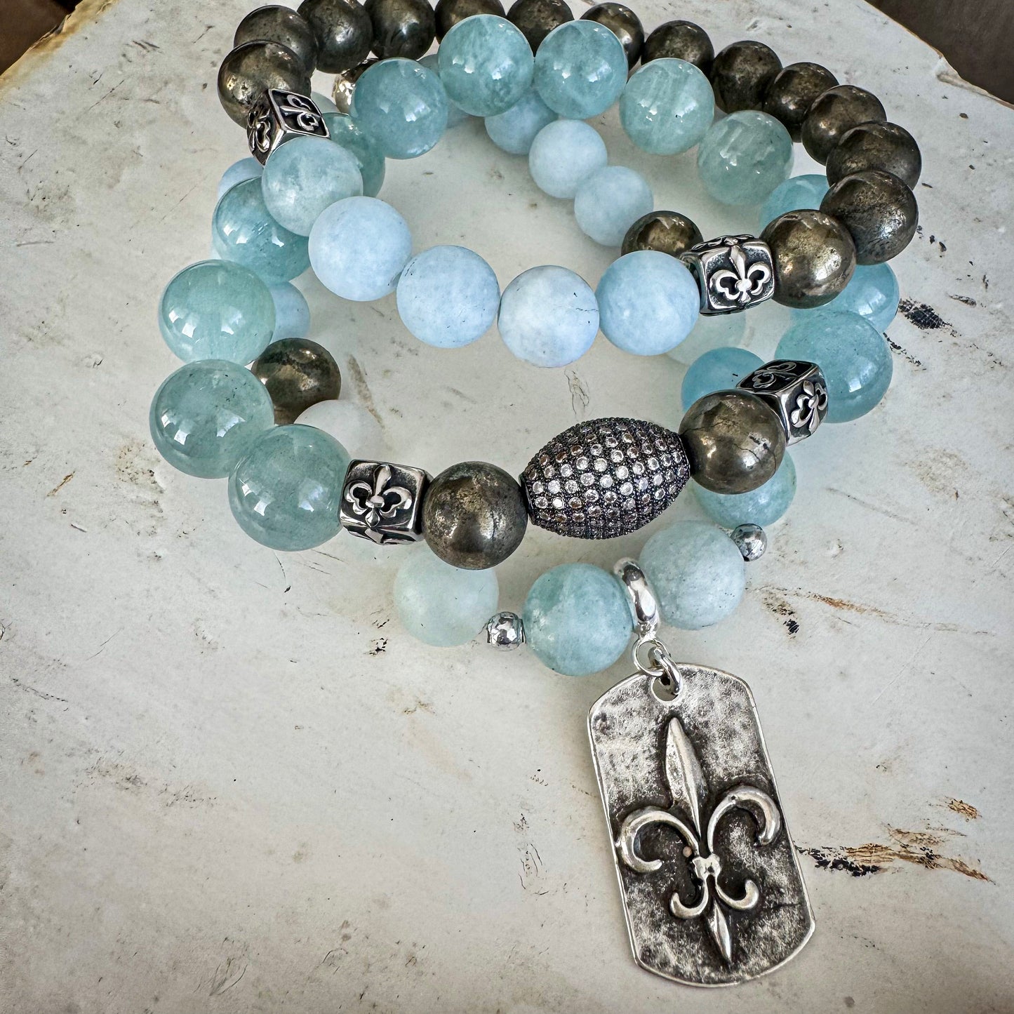 Fleur De Lis Bracelet Set