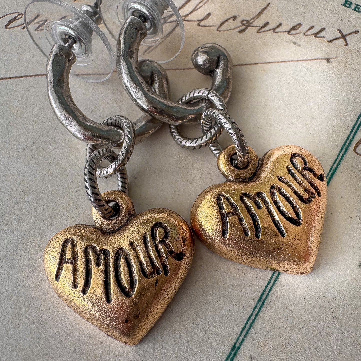 Amour Gold Heart Earrings