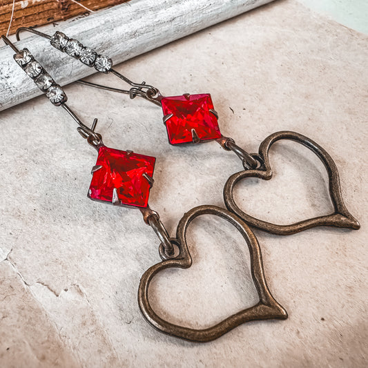 Scarlet Heart Earrings
