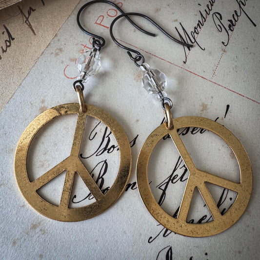 Golden Peace Earrings