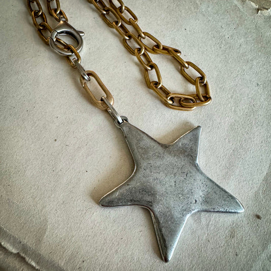 Swinging On a Star Necklace- Silver