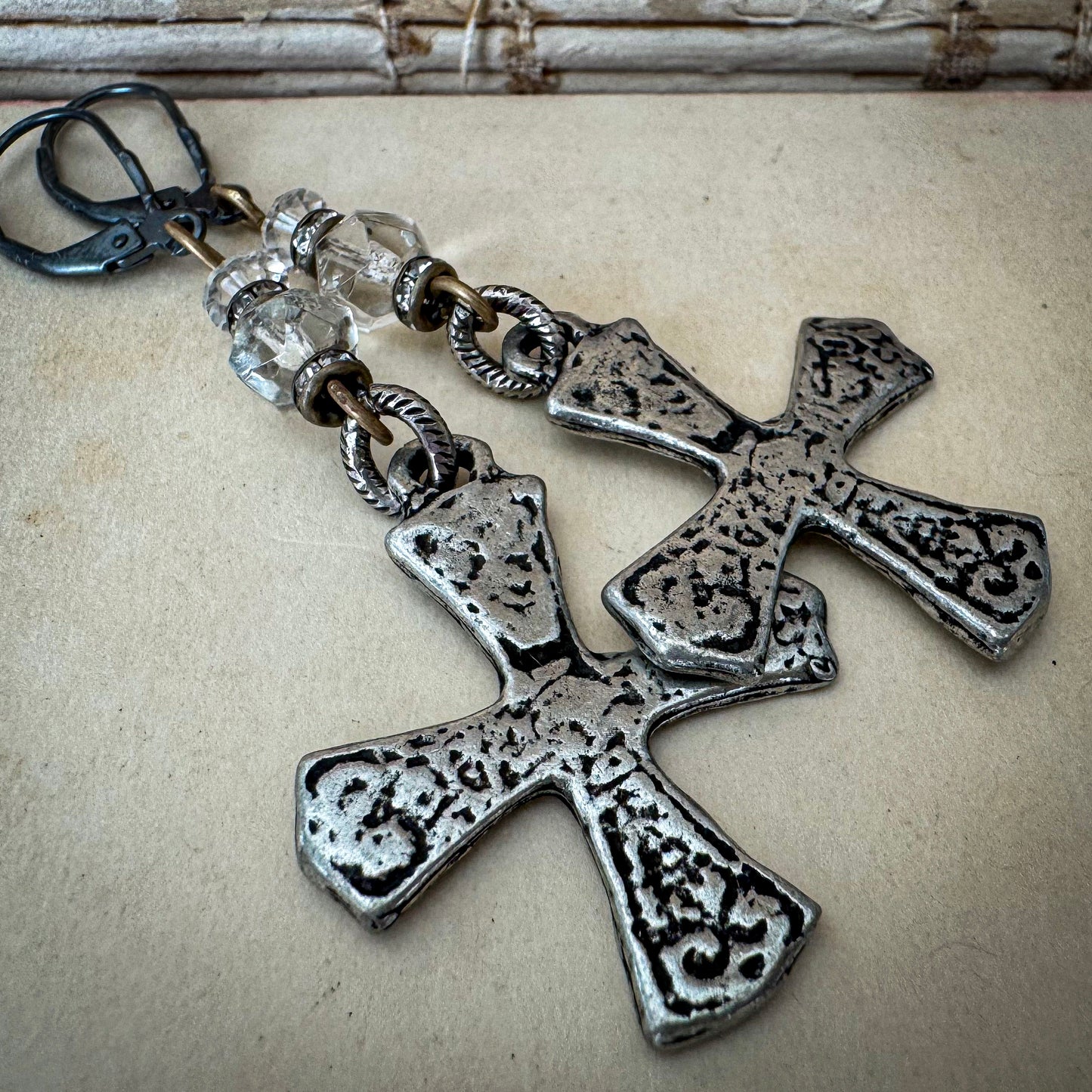 Glimmer Cross Earrings