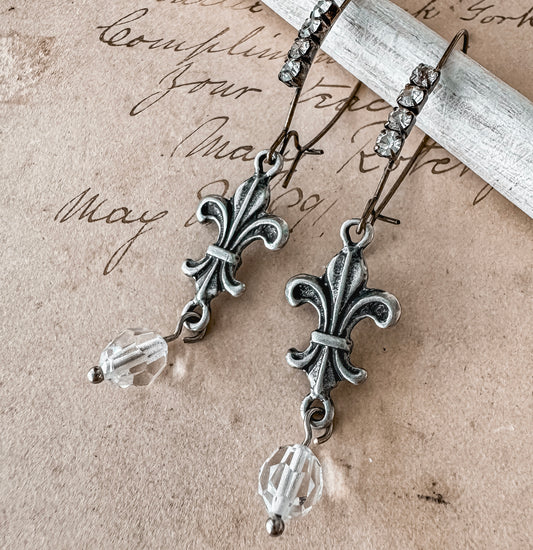 Fleur De Lis Dangle Earrings