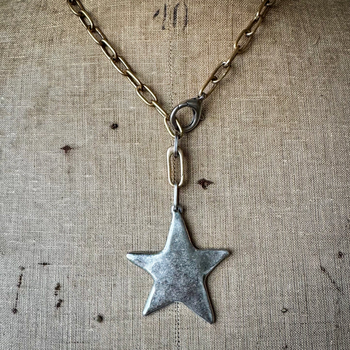 Swinging On a Star Necklace- Silver