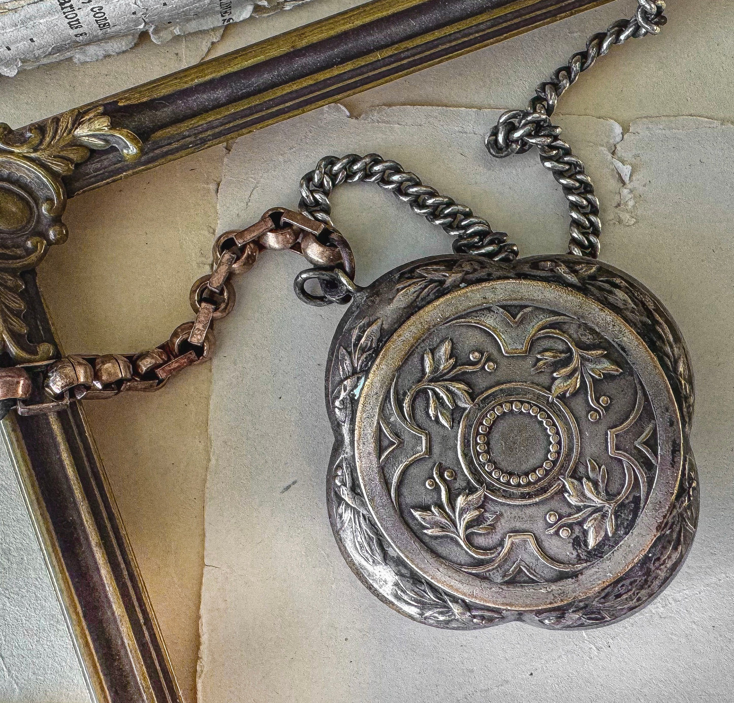 Floral Poudrier Necklace