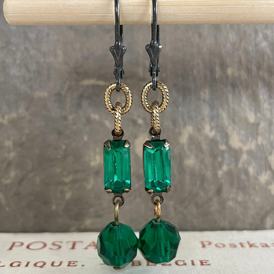 Emerald Glam Earrings