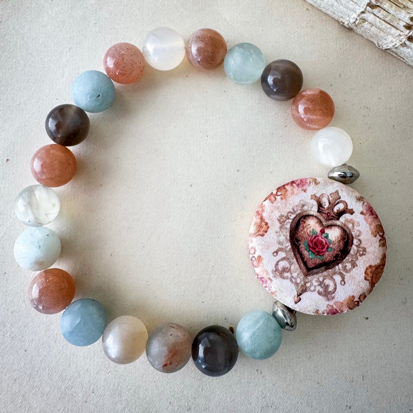 Gilded Rose Heart Bracelets