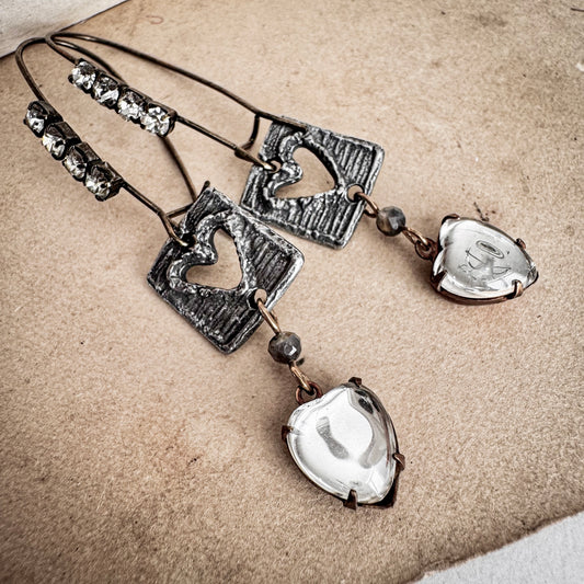 Glimmering Heart Earrings