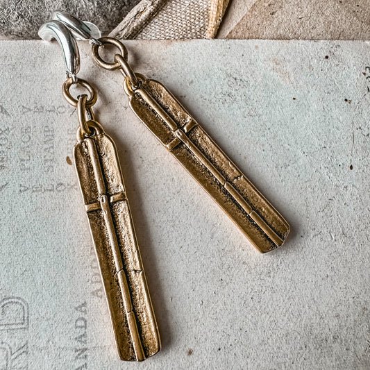 Golden Cross Earrings