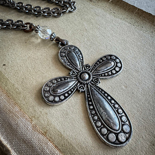 Dotted Cross Necklace