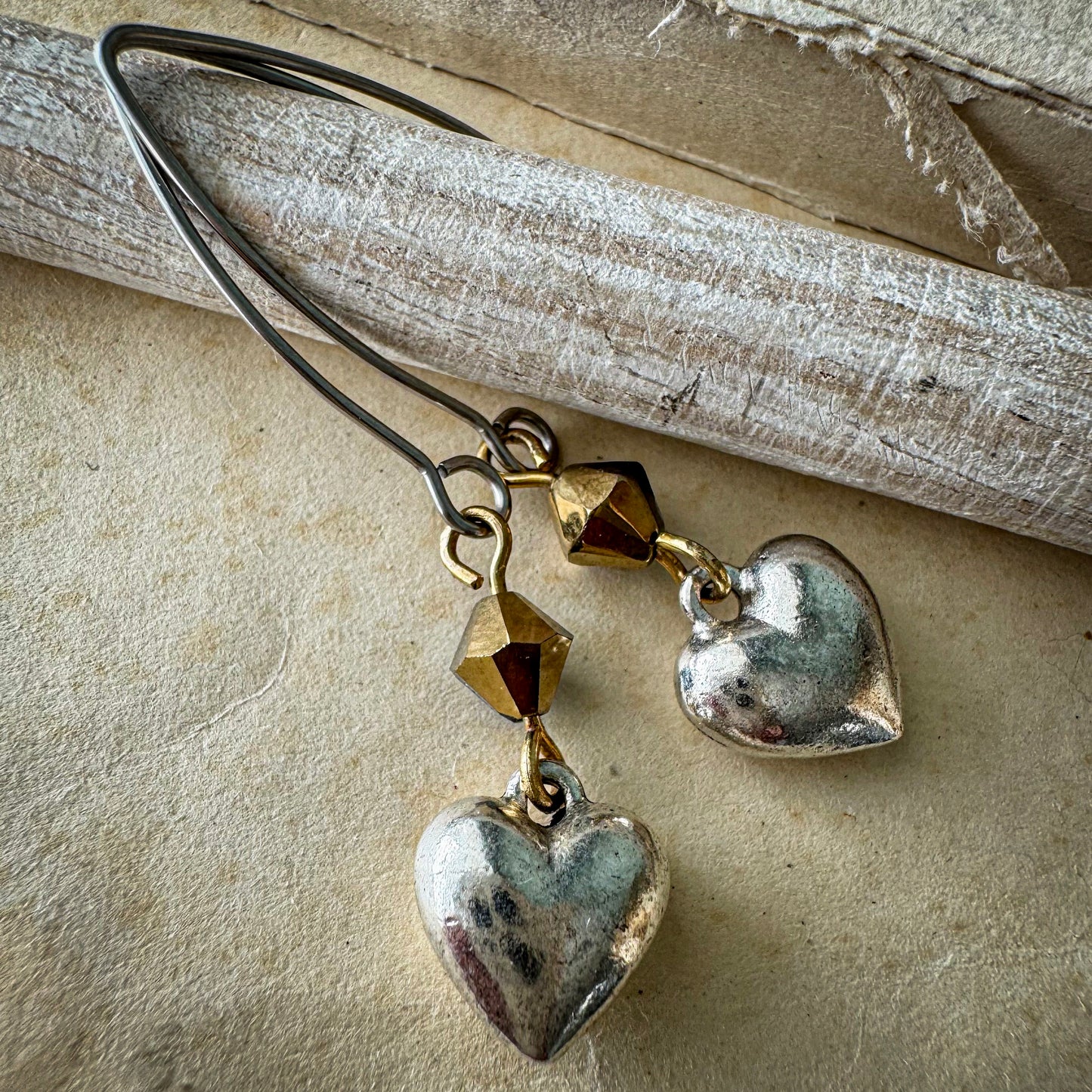 Shimmering Heart Earrings