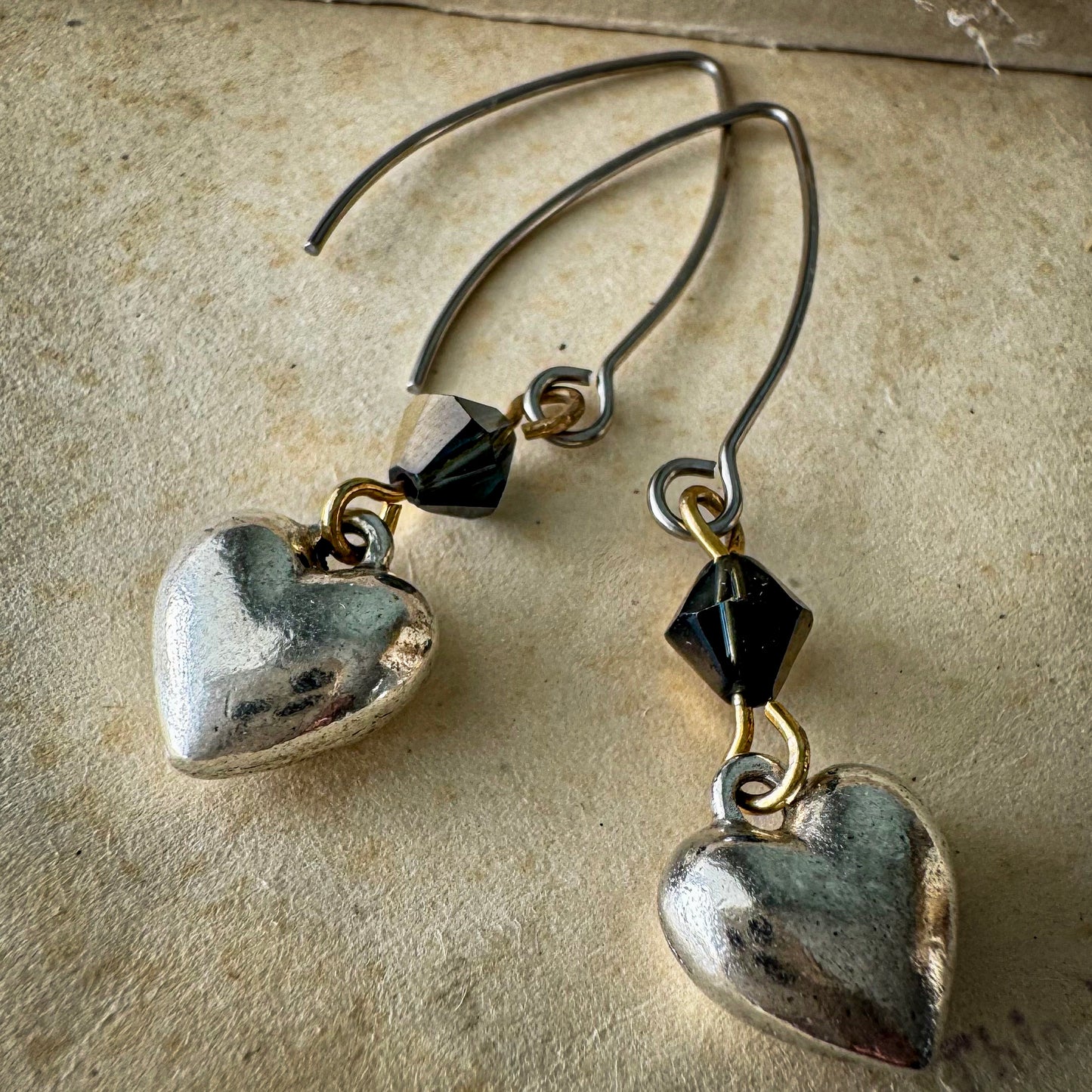Shimmering Heart Earrings