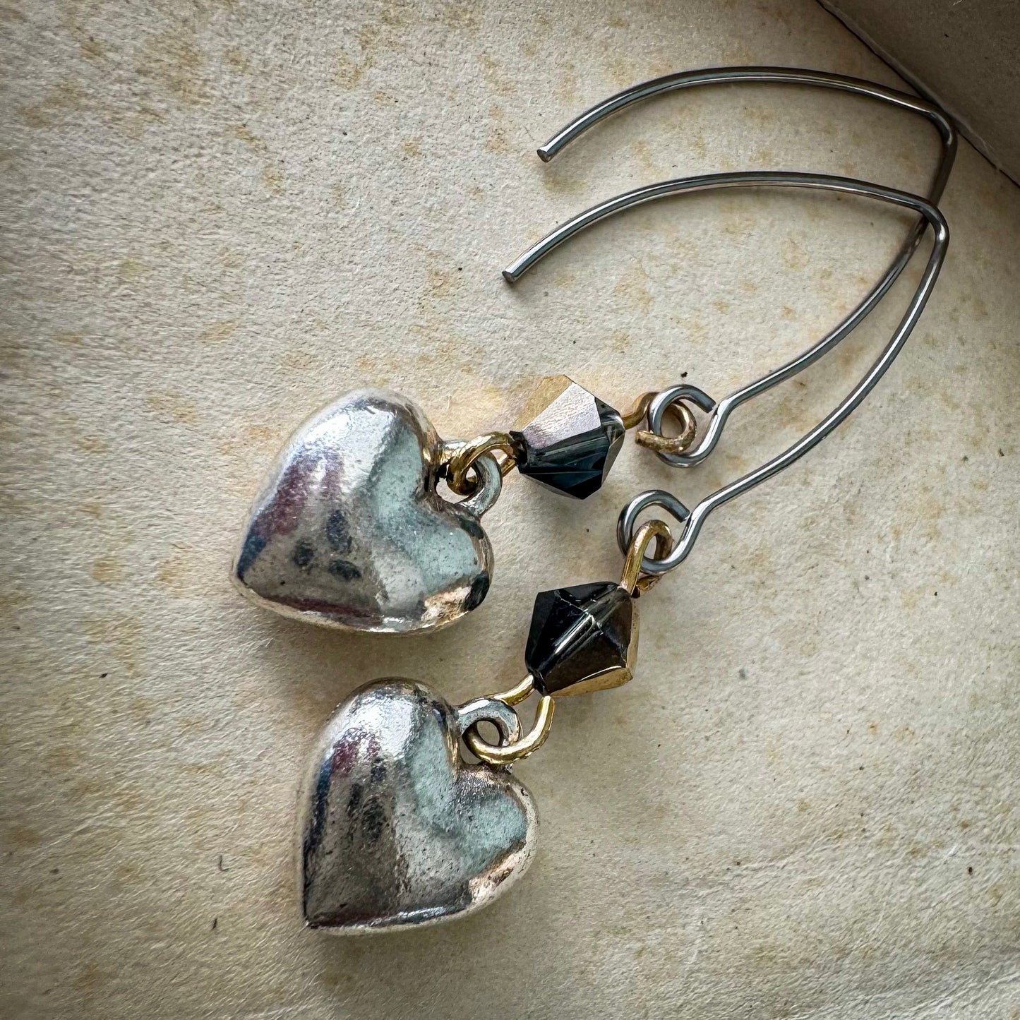 Shimmering Heart Earrings
