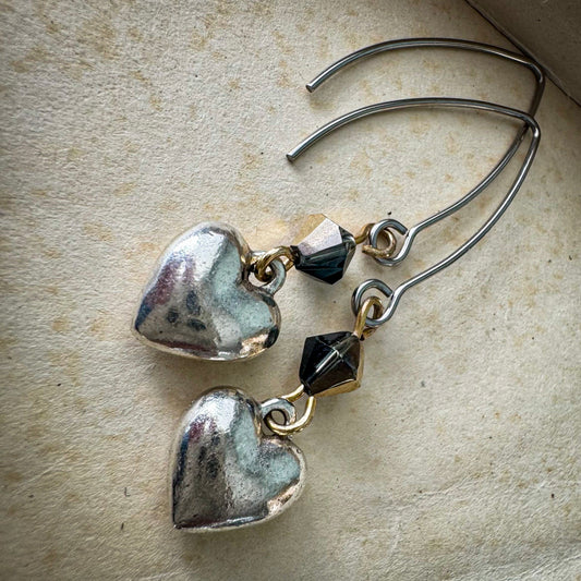 Shimmering Heart Earrings