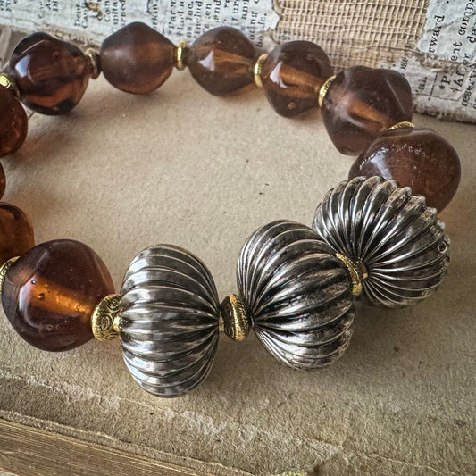 Caramel & Steel Bracelet