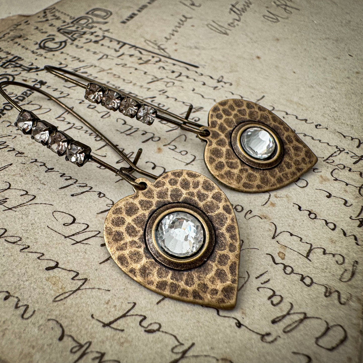 Hammered Heart Earrings