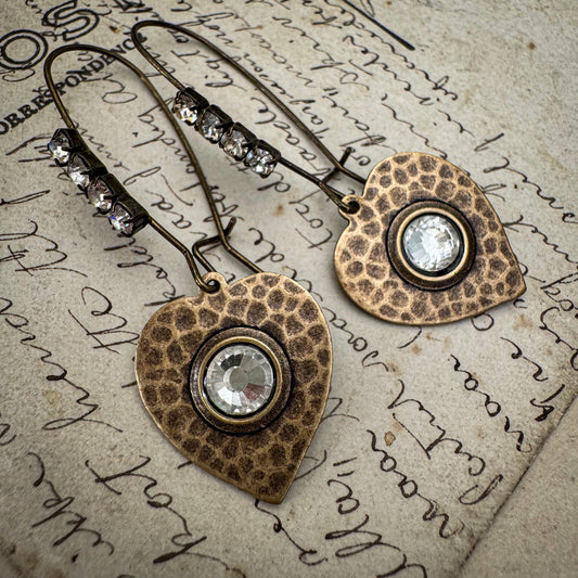 Hammered Heart Earrings