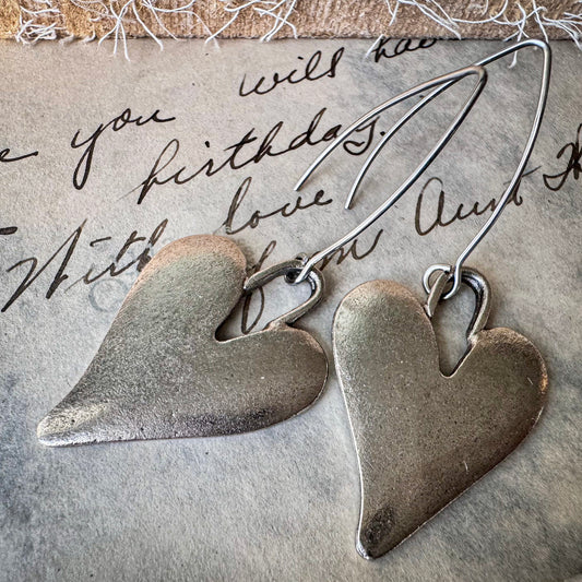 Silver Heart Earrings