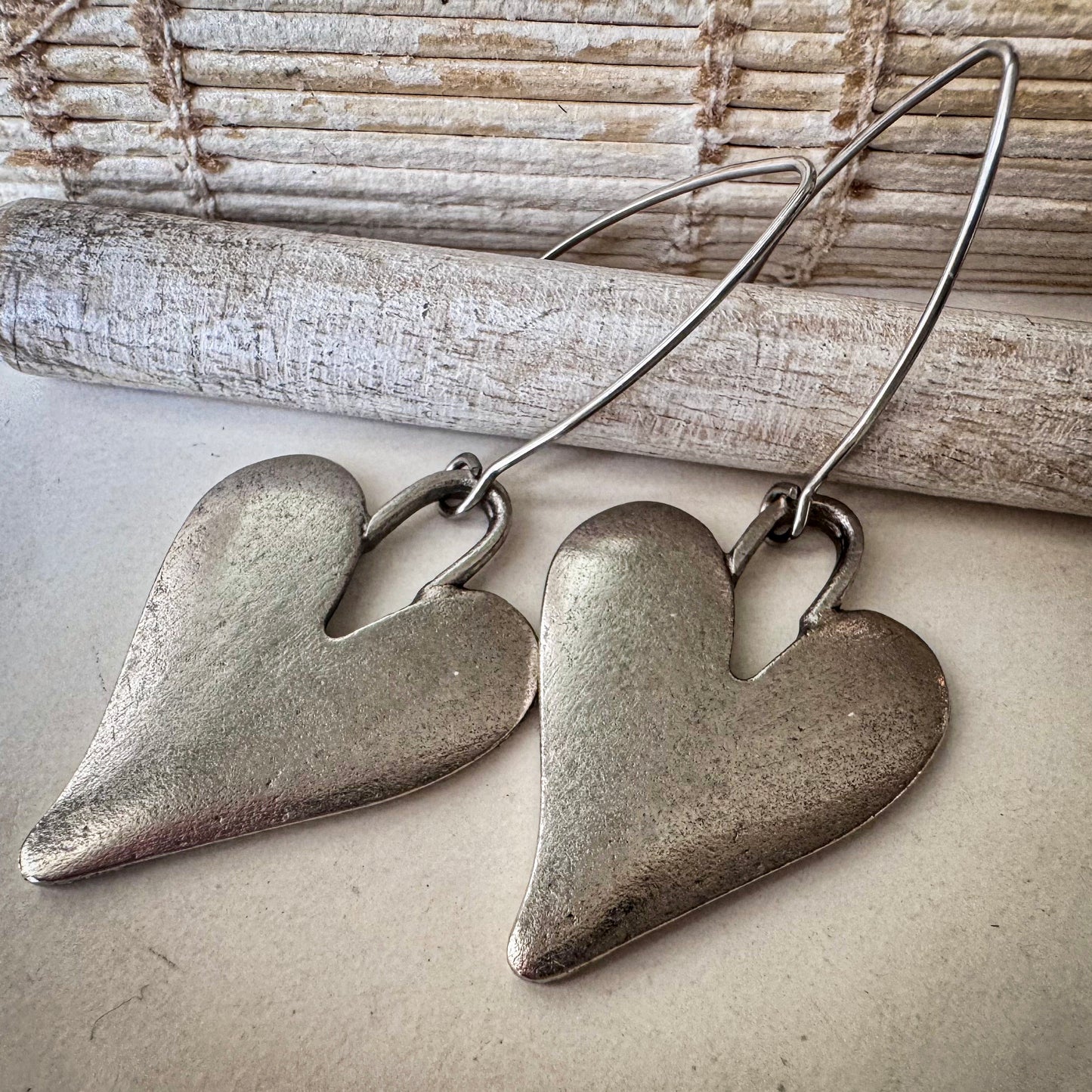 Silver Heart Earrings