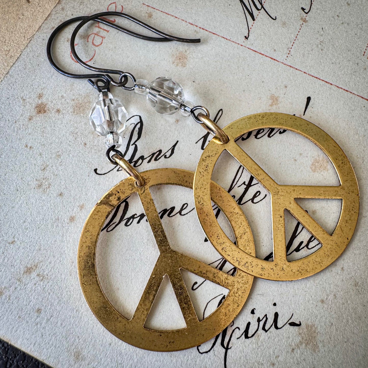 Golden Peace Earrings