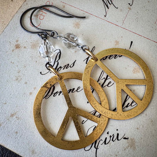 Golden Peace Earrings