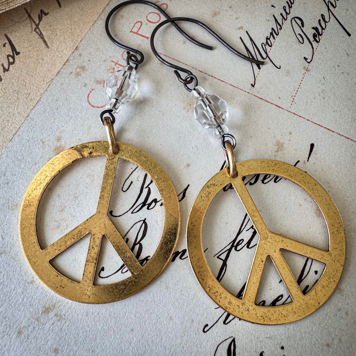 Golden Peace Earrings