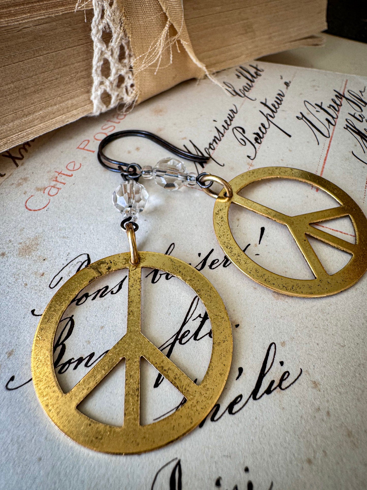 Golden Peace Earrings
