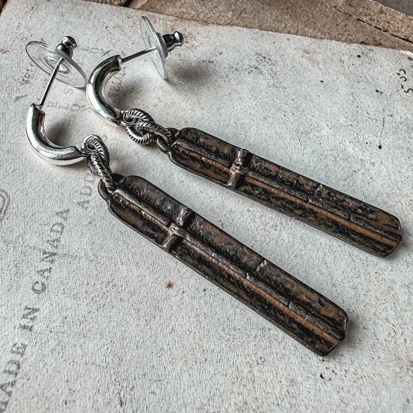 Cocoa Cross Earrings