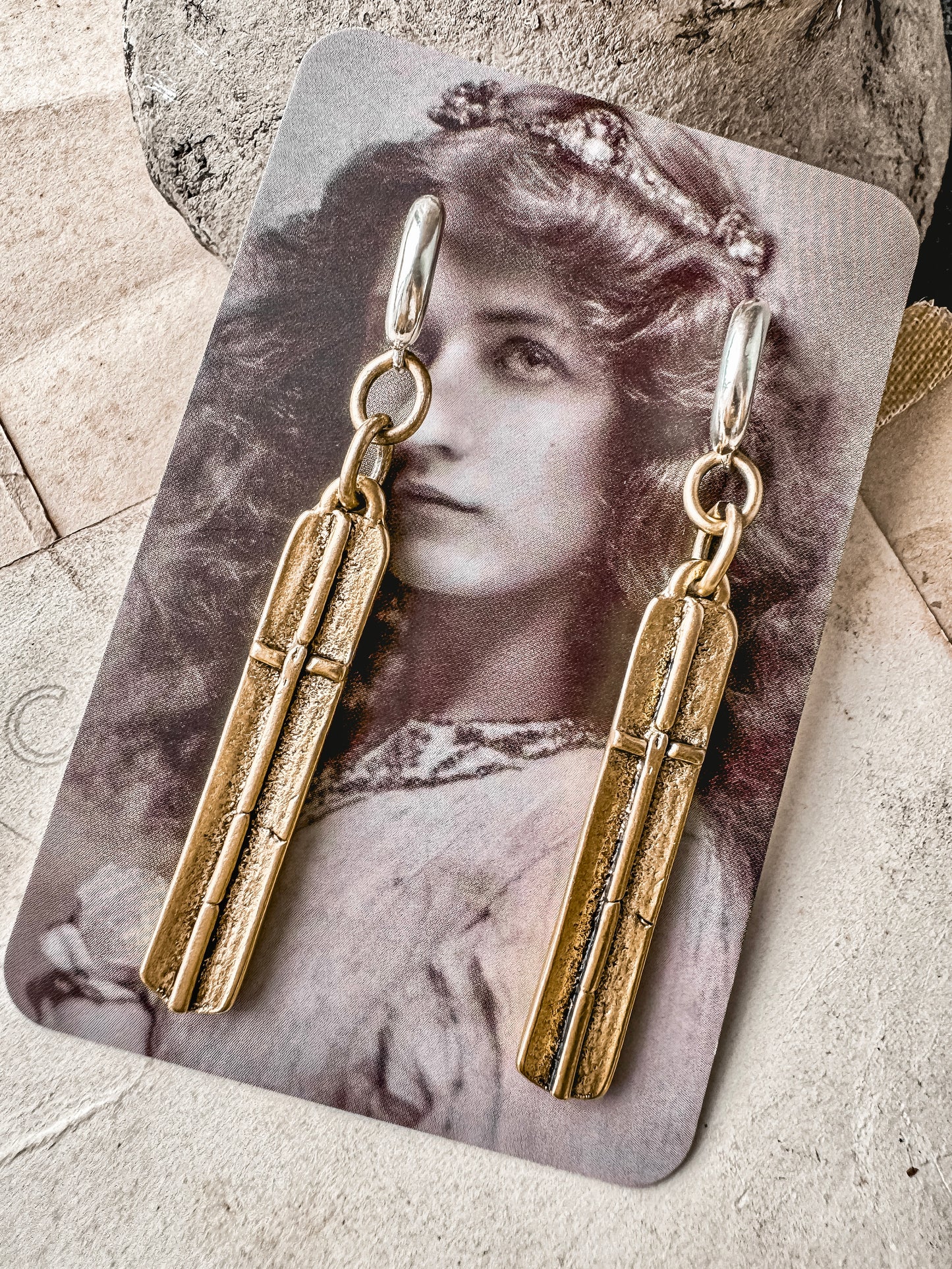 Golden Cross Earrings