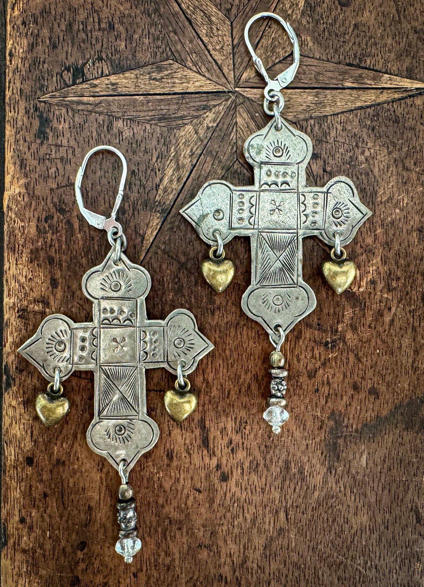 Ethnic Cross Earrings