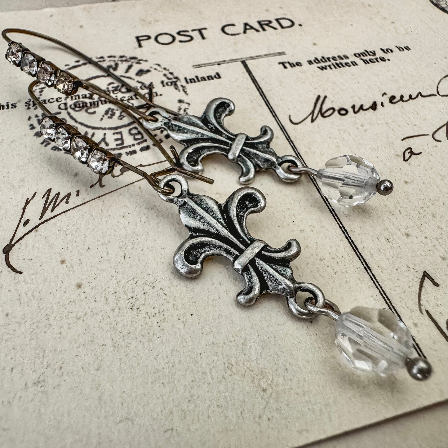 Fleur De Lis Dangle Earrings