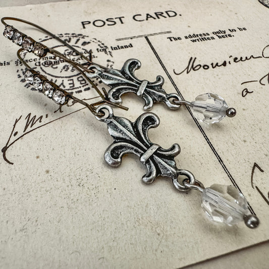 Fleur De Lis Dangle Earrings