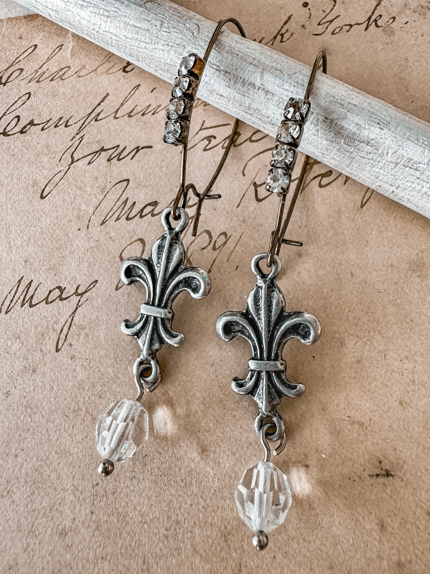 Fleur De Lis Dangle Earrings