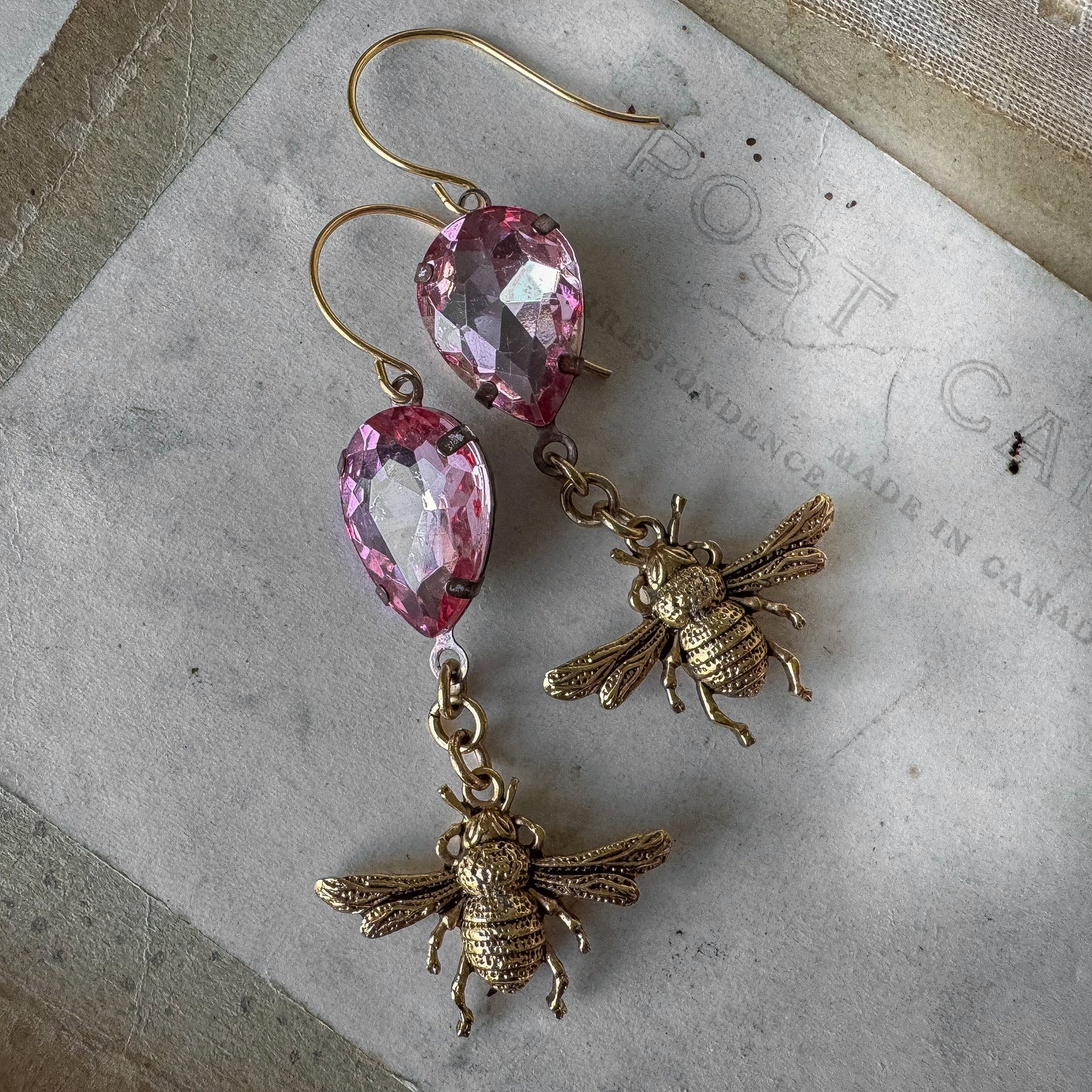 Rose Bee Earrings