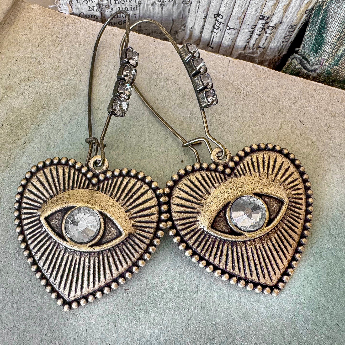 The All-Seeing Mystic Hearts Earrings