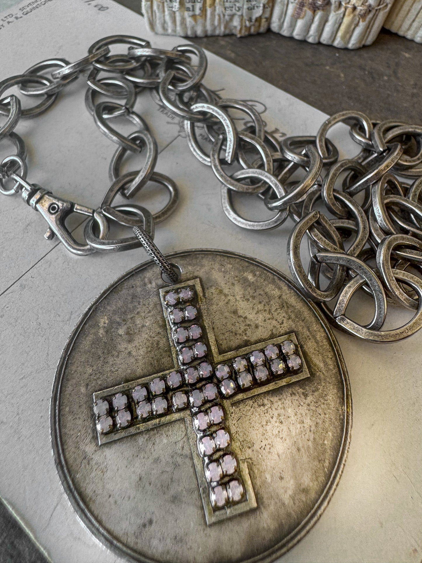 Guardian Rose Medallion Necklace